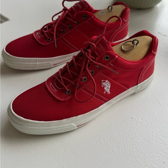 Polo by Ralph Lauren Men's Red Sneakers - Picture 1 of 6